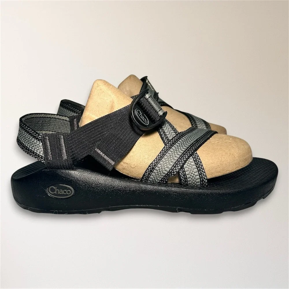 Chaco Z1 Classic Mens 9 Sport Sandals Black Grey‎ Adjustable Straps Hiking Water